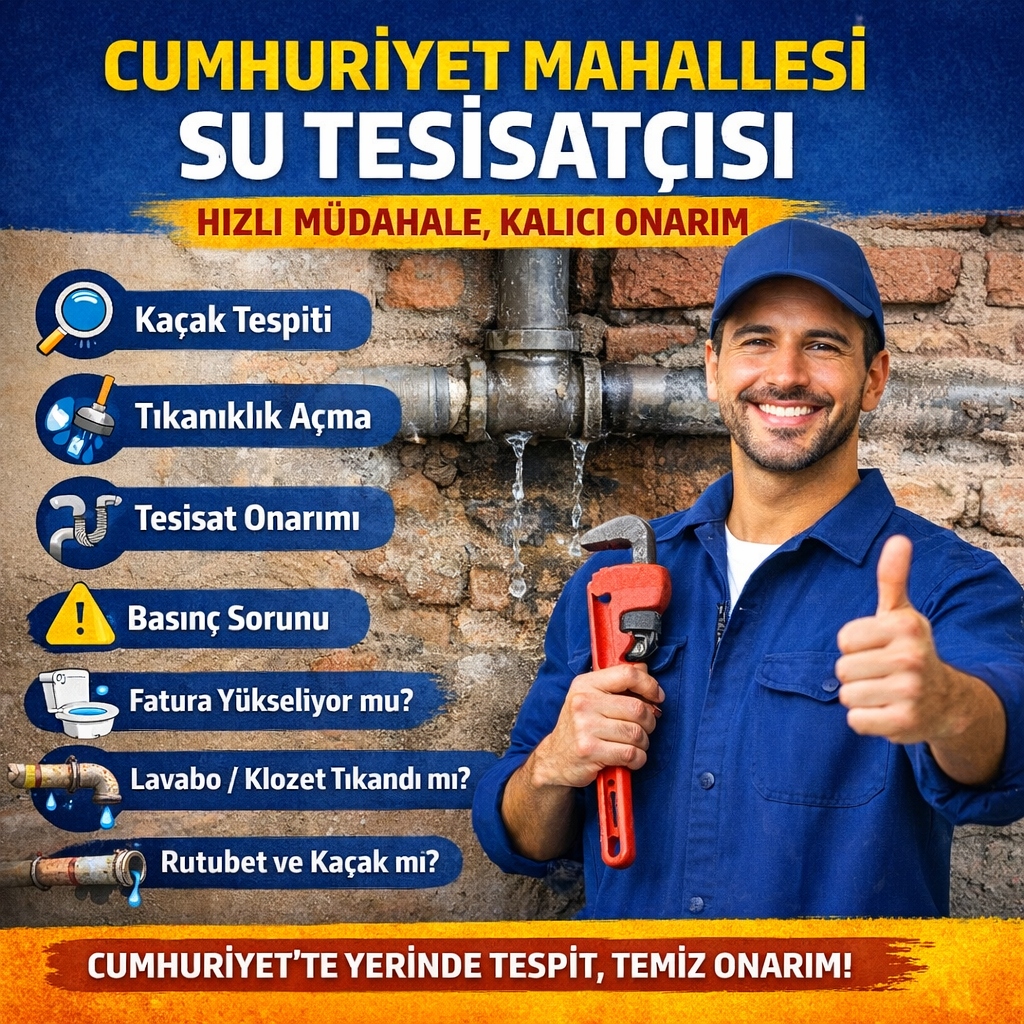 Cumhuriyet Mahallesi Su Tesisatçısı
